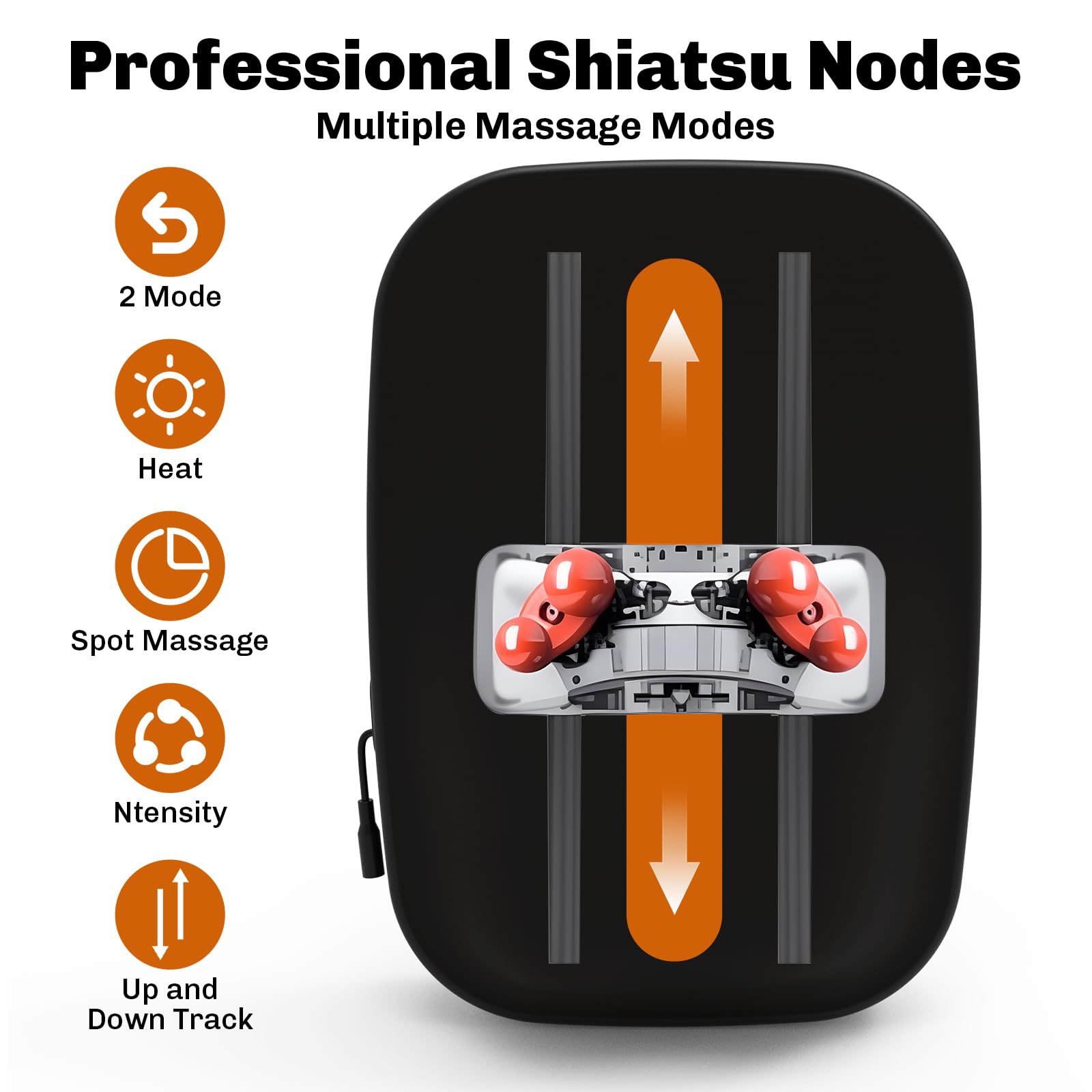 Solucky back massager uses 12V corded power for stable performance over long sessions.