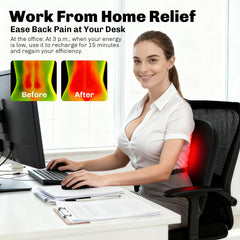 Solucky back massager with heat therapy soothes knots and improves comfort during sessions.