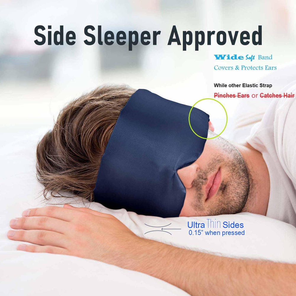SOLZEK featherweight silk mask feels light on the face and reduces pressure.