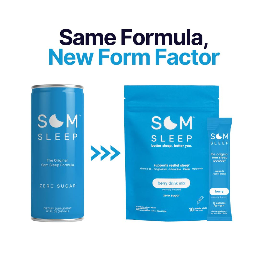 Som Sleep zero sugar vegan formula supports a light bedtime routine.