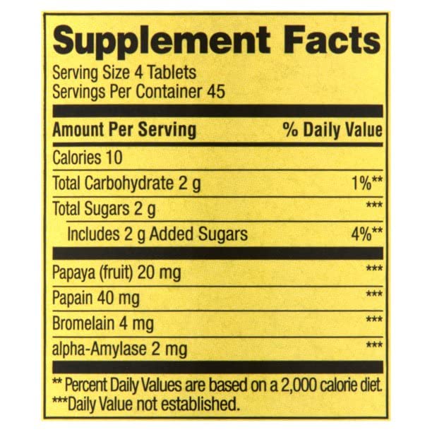 Somall papaya-enzyme flavor close-up emphasizes tasty, ready-to-use tablets.