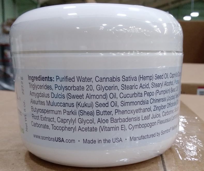 Sombra Hemp Massage Crème application scene demonstrates fast muscle ease