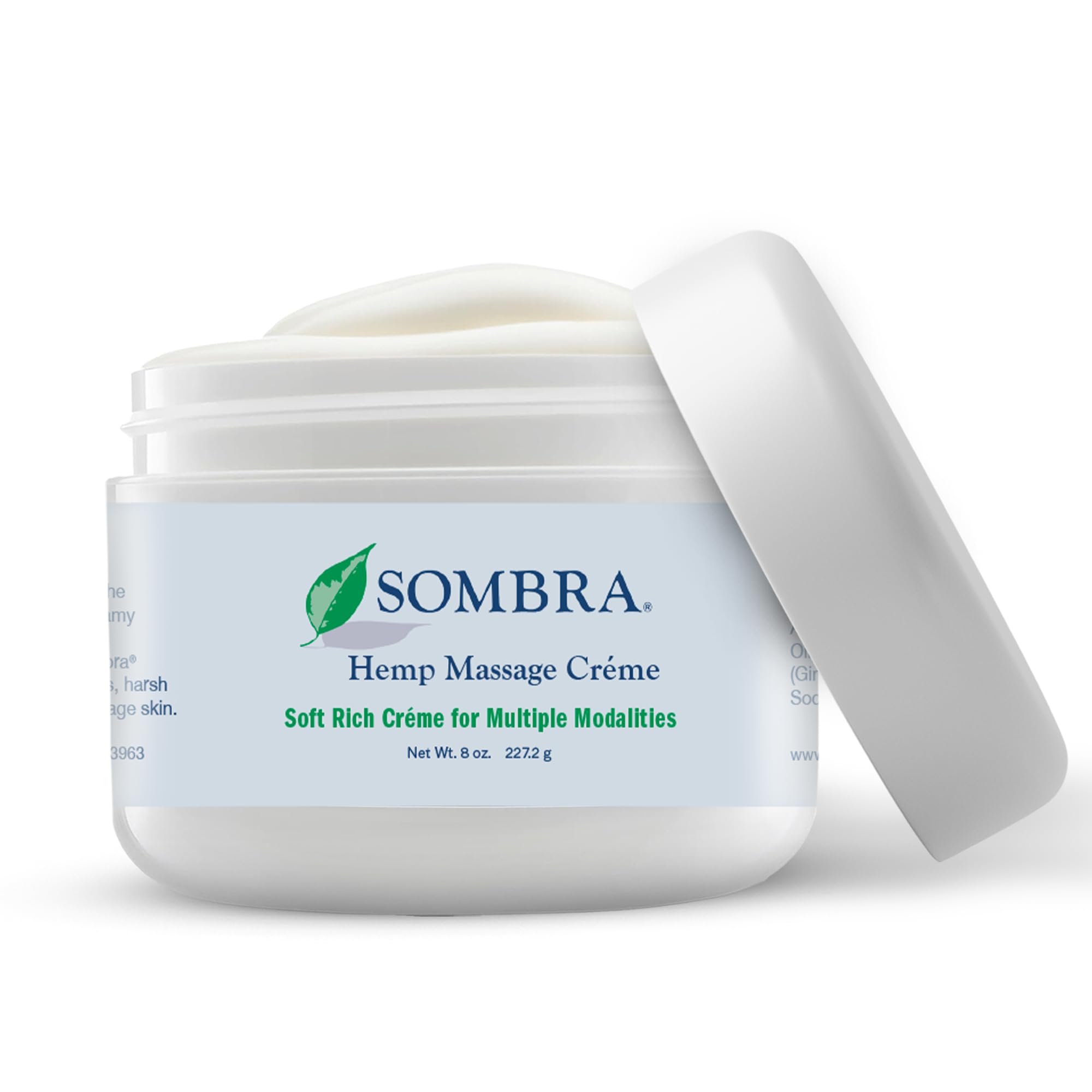 Sombra Hemp Massage Crème bottle for quick at-home relief from muscle soreness