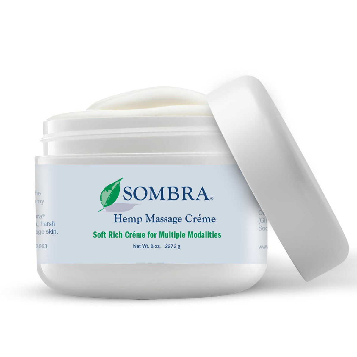Sombra Hemp Massage Crème bottle for quick at-home relief from muscle soreness