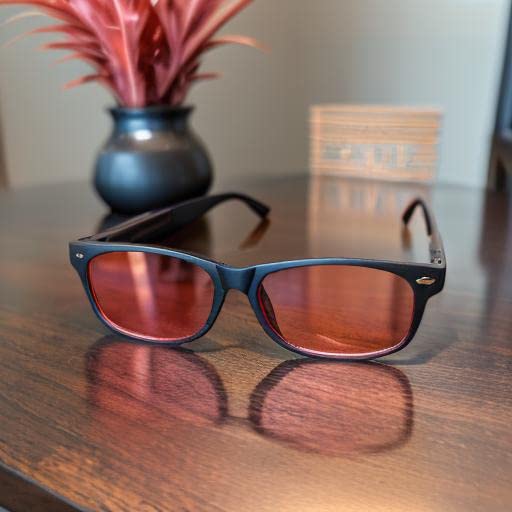 FL-41 tinted lenses designed to reduce indoor eye strain by glare.