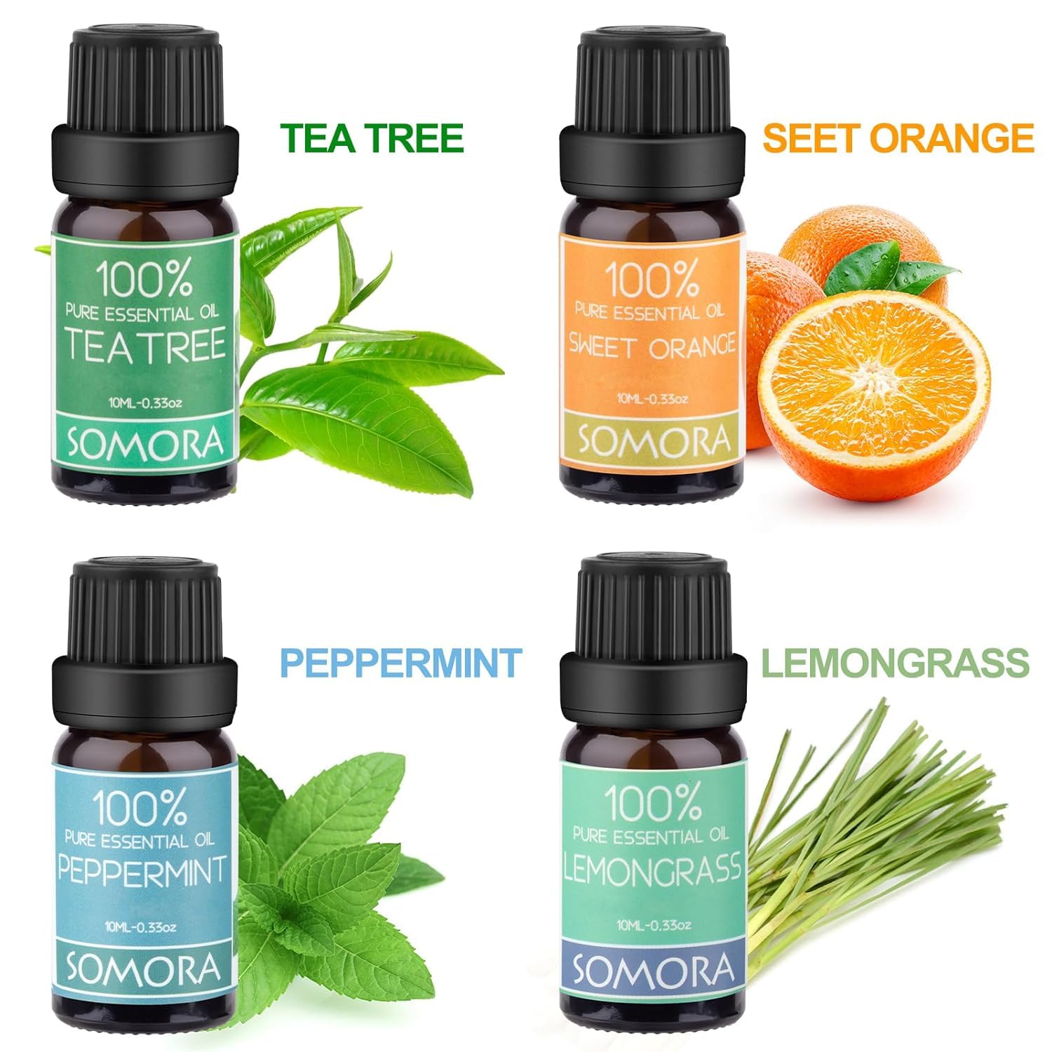 SOMORA four essential oils provide versatile mood-inspired options.