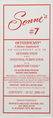 Sonne's Detoxification No 7 bottle pour for easy daily dosing and cleansing support.