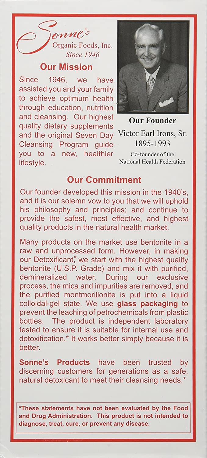 Sonne's Detoxificant #7 montmorillonite detail highlighting purification of bentonite