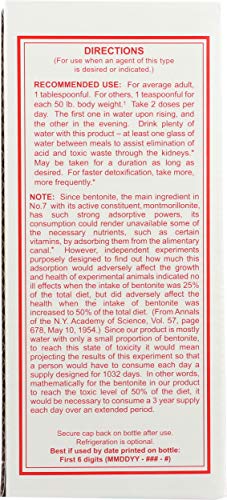 Sonne's No.7 Detoxification showing bentonite montmorillonite ingredient focus.