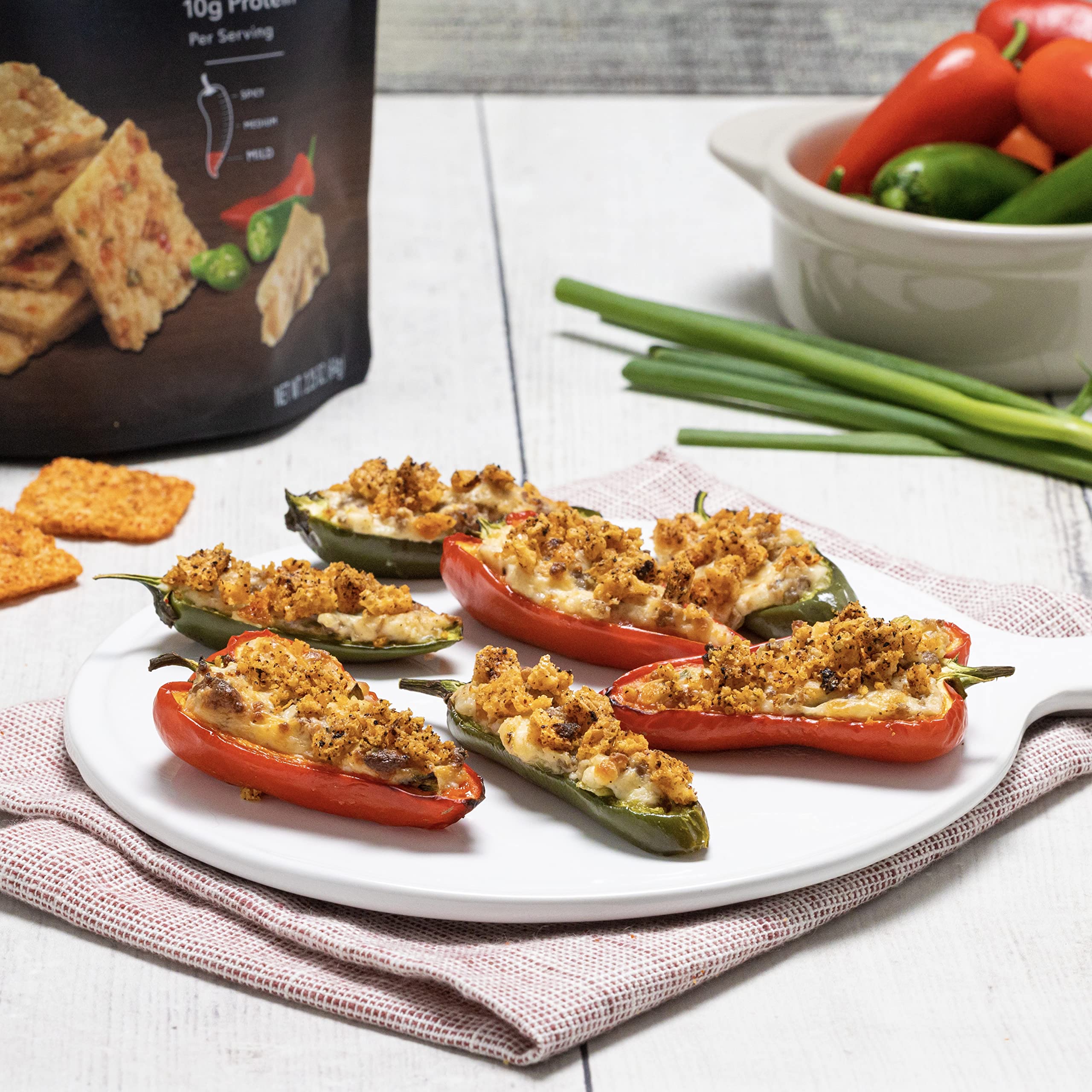 Crumble-ready crisps used as breadcrumbs substitute for keto recipes