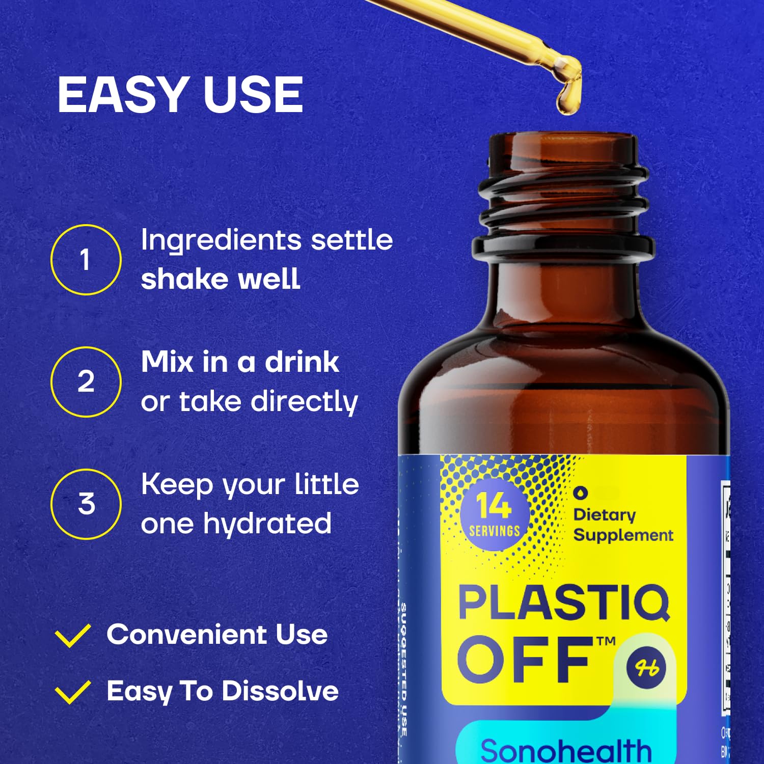 Family-friendly dosing with adults and kids over two.