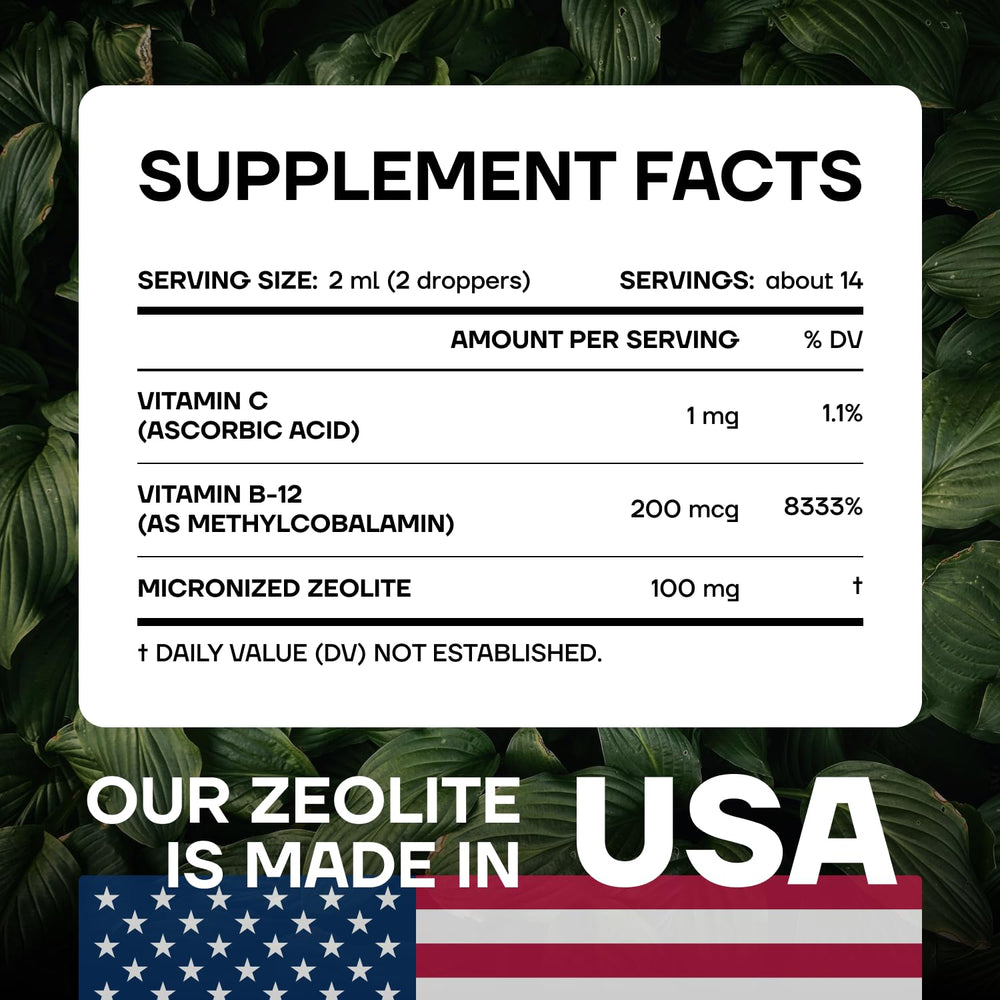 Formula uses USA-sourced zeolite in a GMP-certified facility.