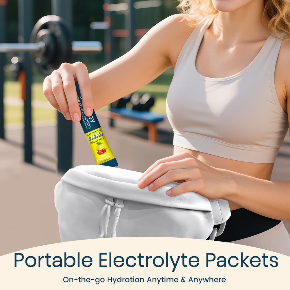 Flavor-filled Sooergy sticks illustrating a tasty hydration option.