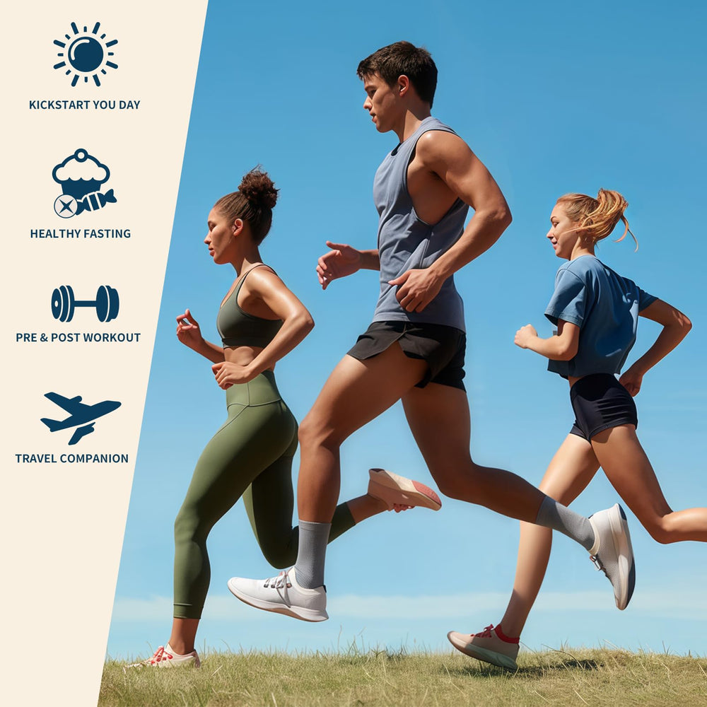 Sooergy portable single-serve packs simplify mixing before workouts.