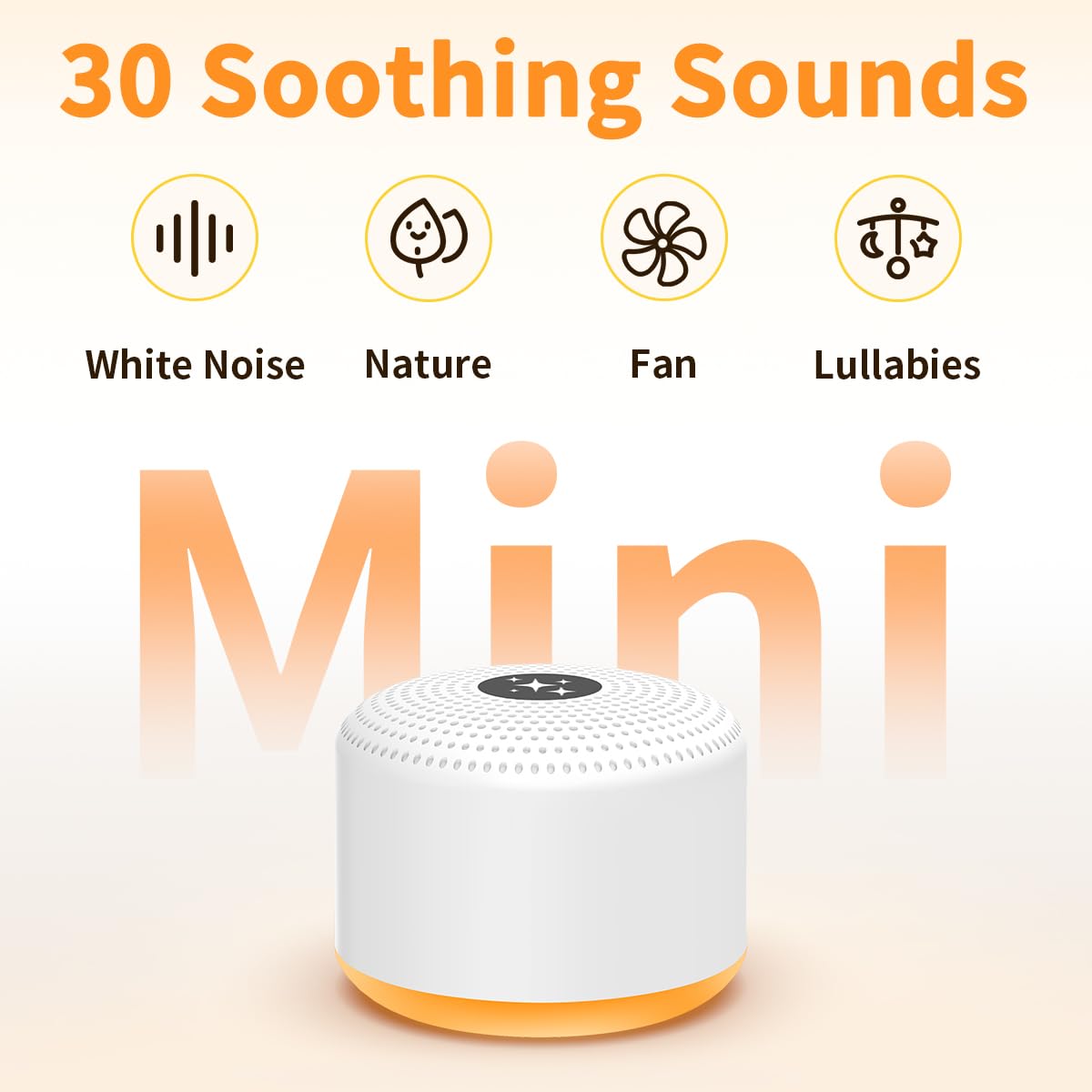 Soothing Sounds white noise machine offers 30 sounds for sleep and focus