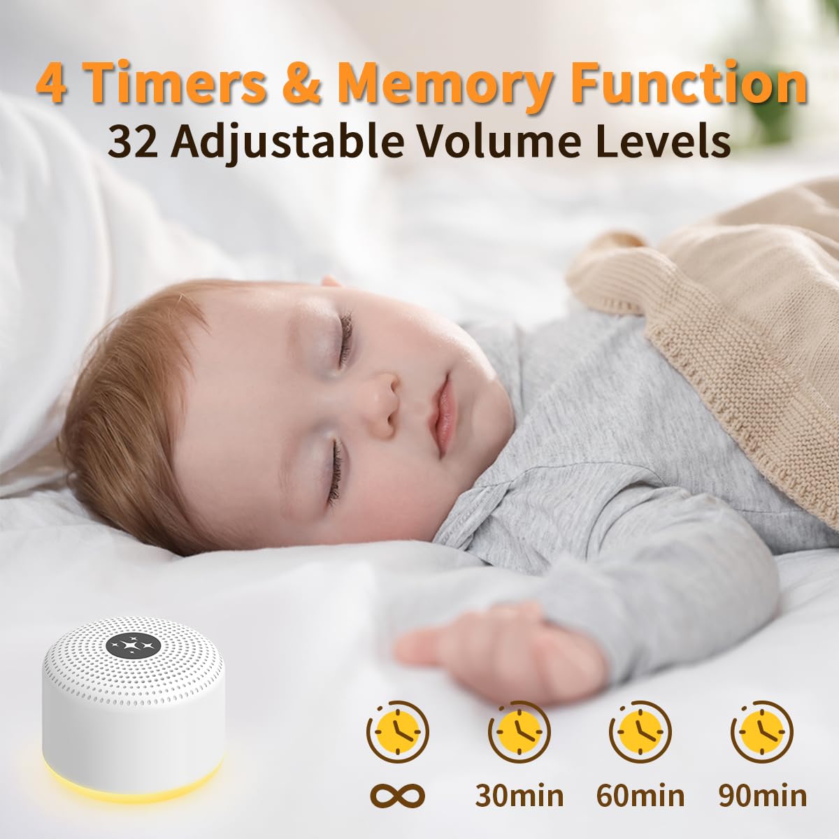 Soothing Sounds device offers 5 brightness levels for adjustable mood