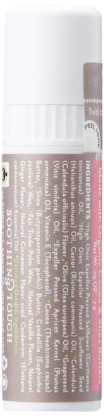 Textura sedosa de Soothing Touch Lip Balm Vanilla Chai para uso diario