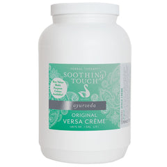 Soothing Touch Versa Creme Original bottle pour provides a smooth glide for full-body massage.