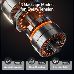 Soravita neck massager offers 3 modes for customizable relaxation sessions.