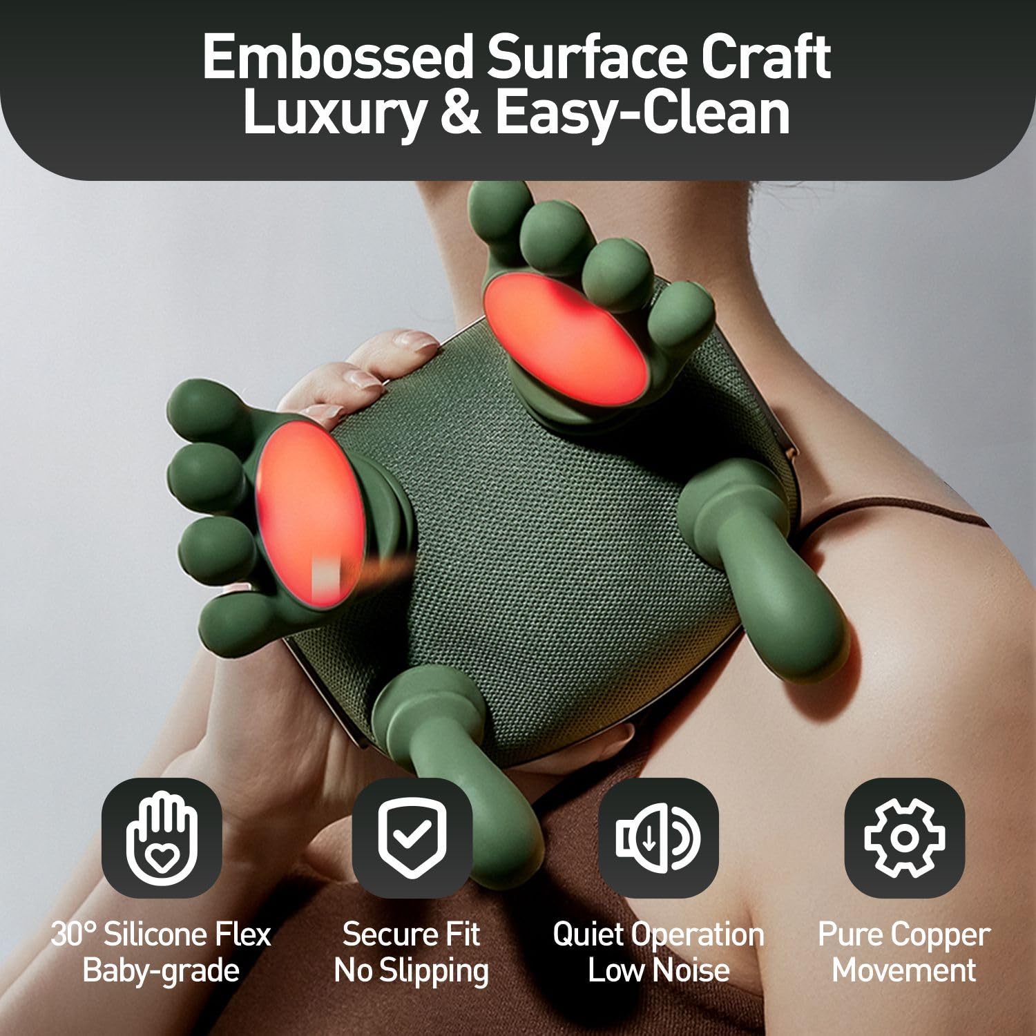 Soravita neck massager delivers up to 120 minutes of use on a charge.