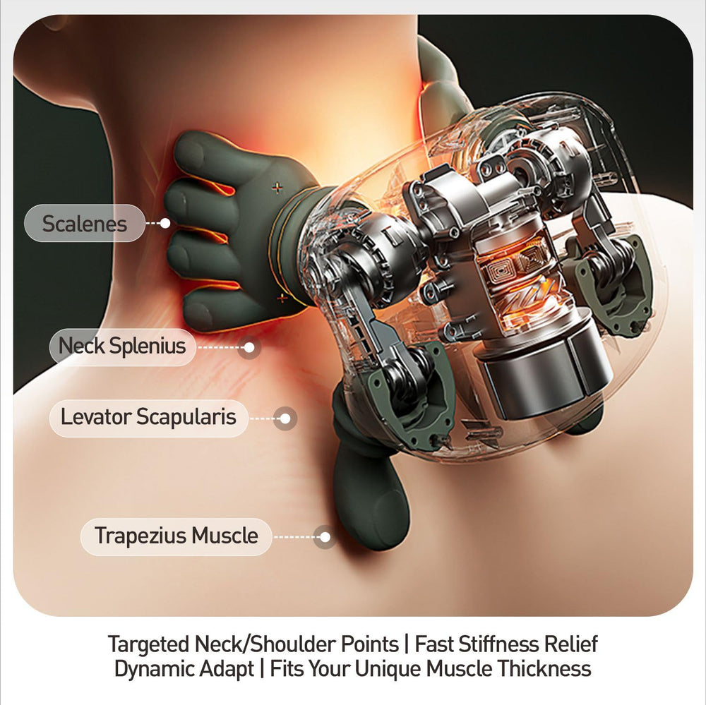 Soravita neck massager is compact and cordless for portable use.