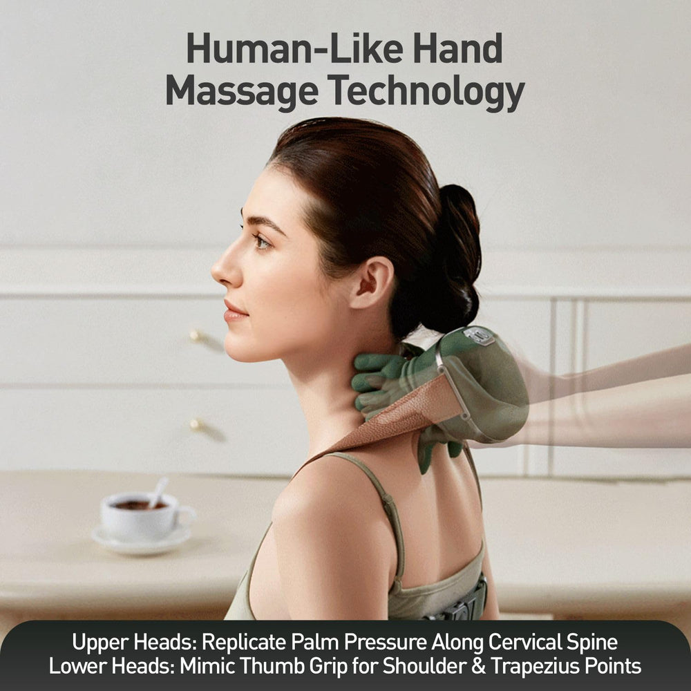 Soravita neck massager uses skin-safe silicone for comfortable, gentle contact.