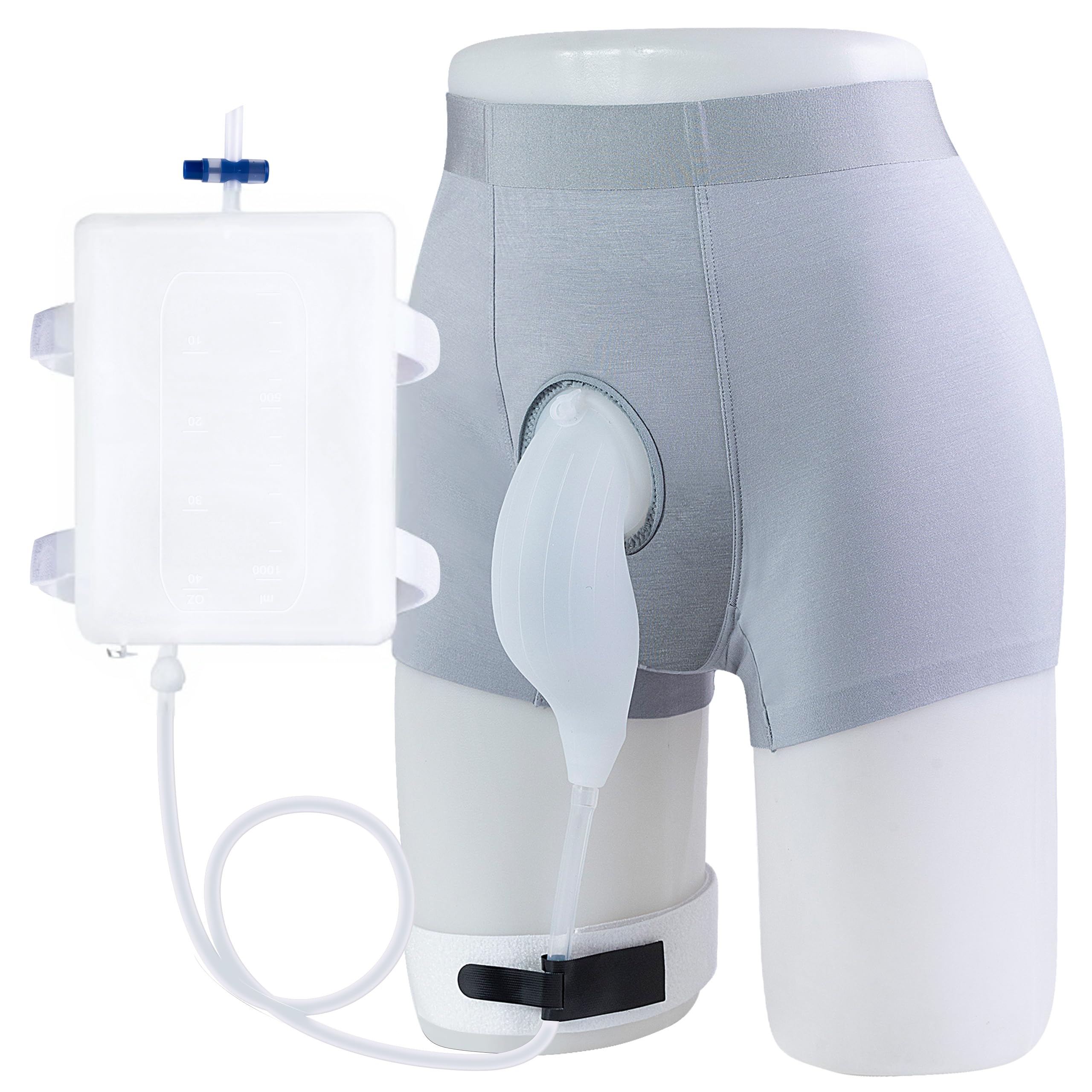 SorealGroup external catheter for men with detachable bag enables easy cleaning and reuse.