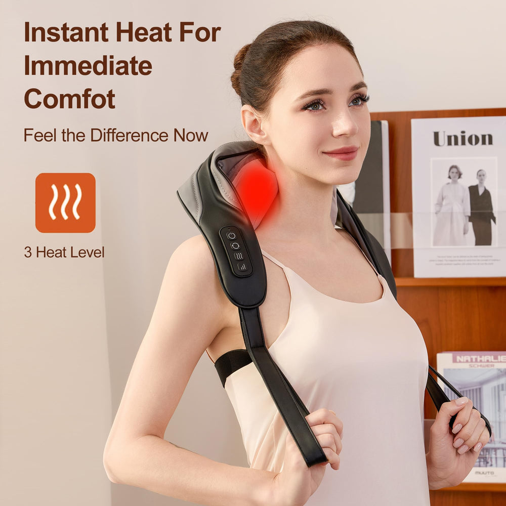 SORELAX wireless massager operates cord-free for travel and office use.