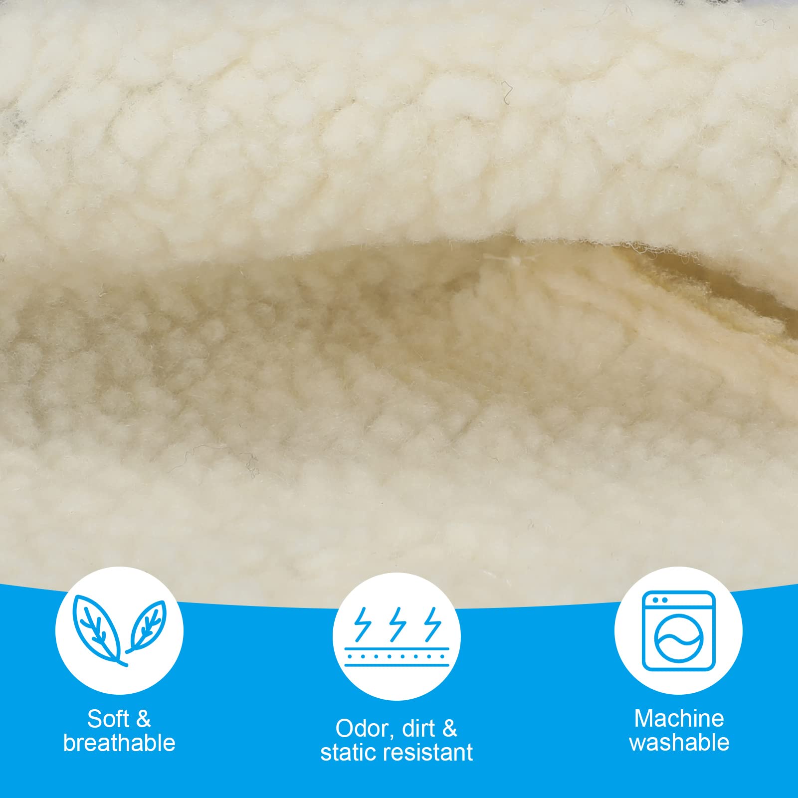 Sosation beige heel protectors offering a cozy feel during daily wear.