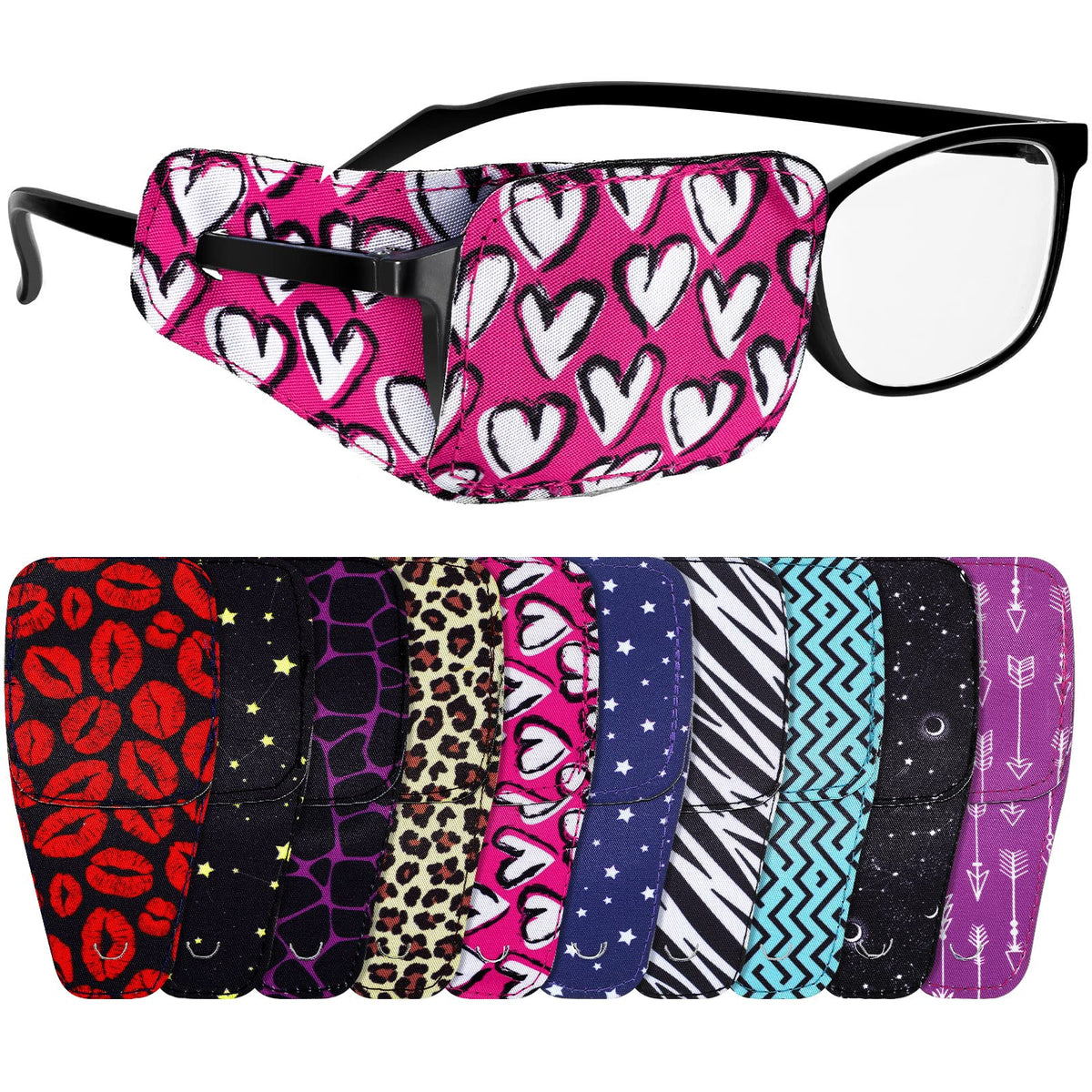 Sosation eye patches stars pattern, soft and reusable for travel