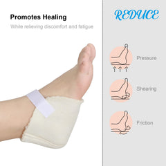 Sosation heel protectors with adjustable strap for secure, comfortable fit.