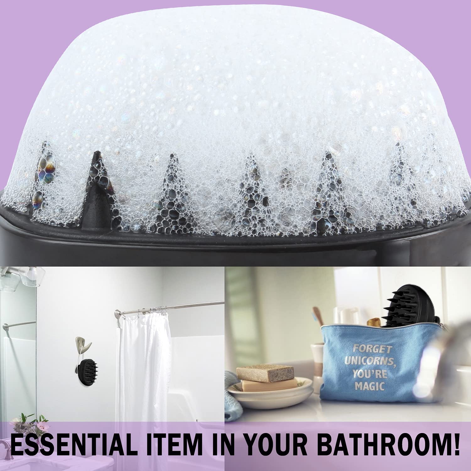 Sosoon family-friendly scalp brush suitable for all ages and hair types.