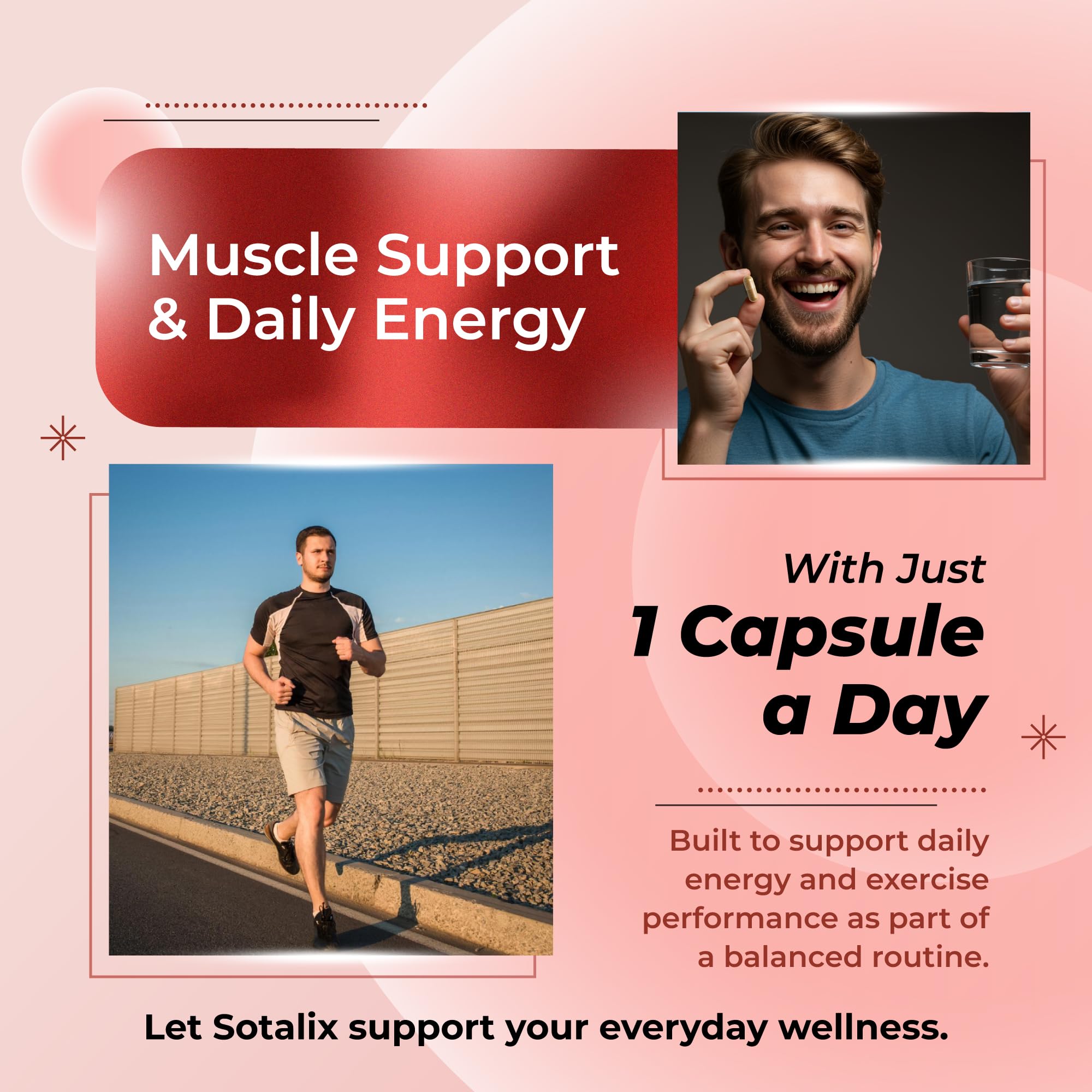 Sotalix 8-in-1 formula capsule ready for daily training use.
