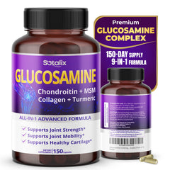 Sotalix Glucosamine 650mg bottle with front label supports daily joint comfort.