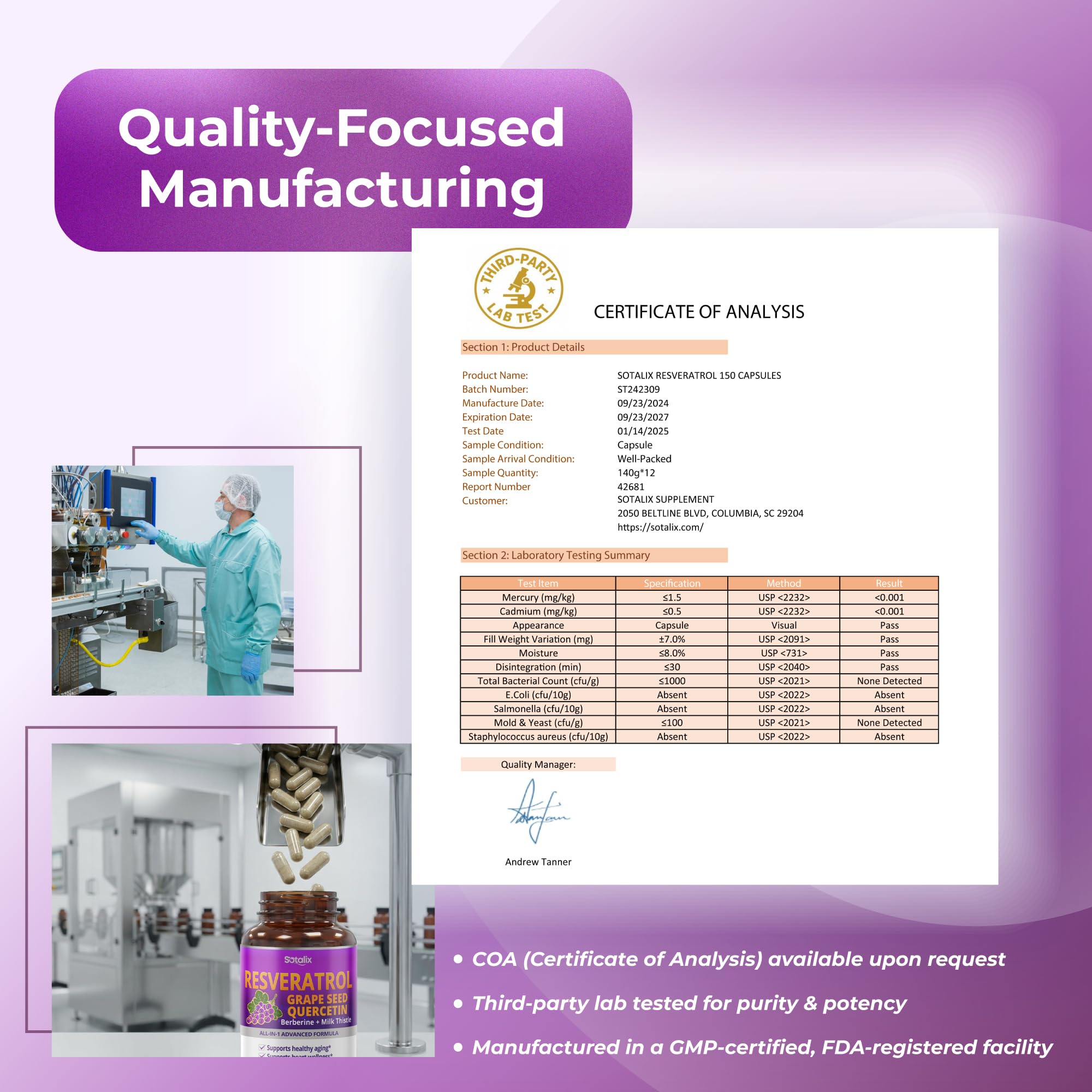Sotalix 150 capsules pack image emphasizes long supply and value.