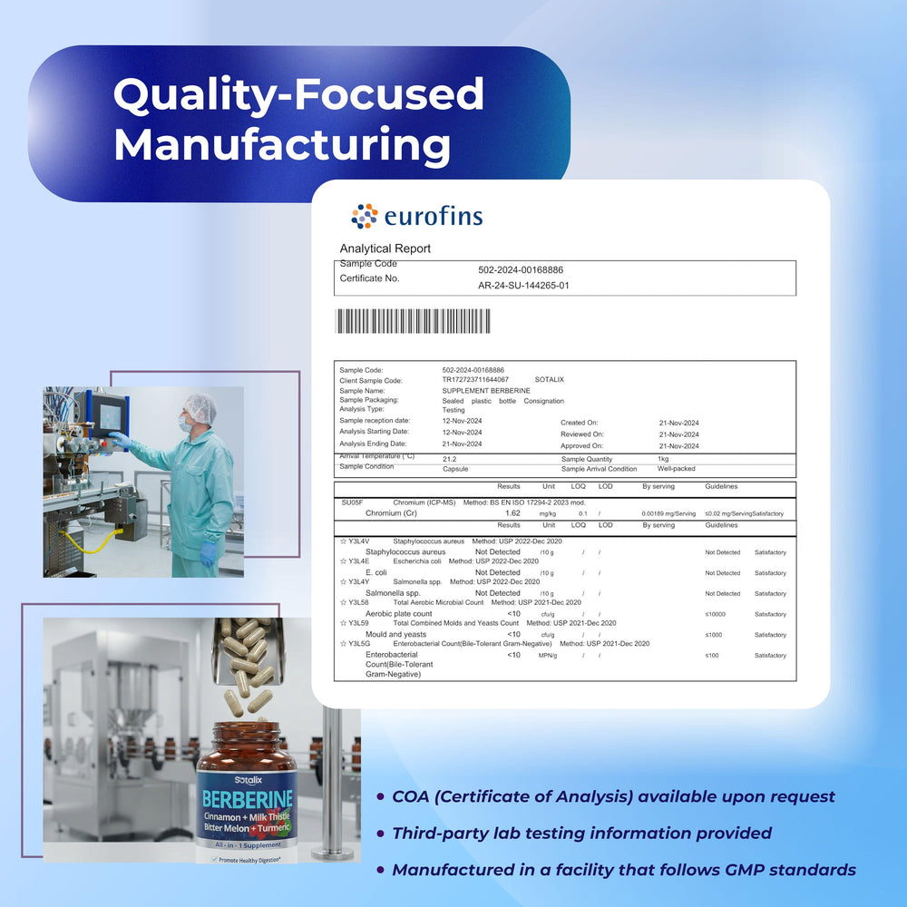 Sotalix label front conveys GMP compliance for quality assurance.