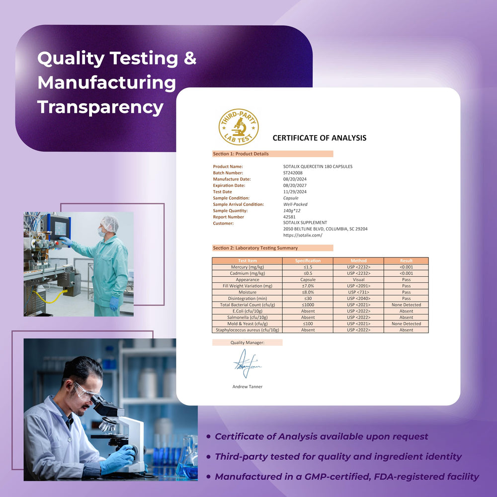 Sotalix NAC and elderberry ingredients in blend close-up.