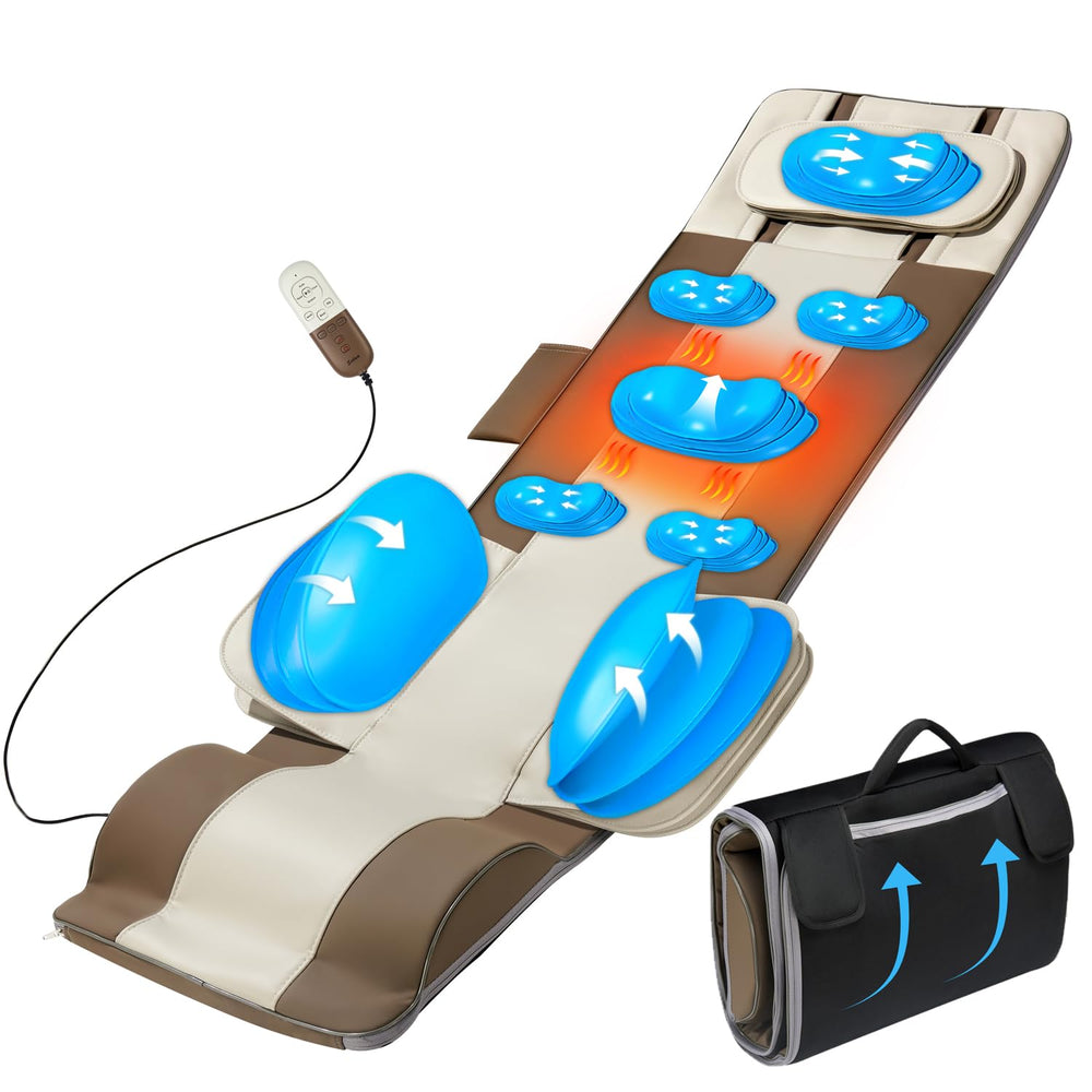 Sotion Full Body Massage Mat shows 3D stretch mechanism for full body relief.