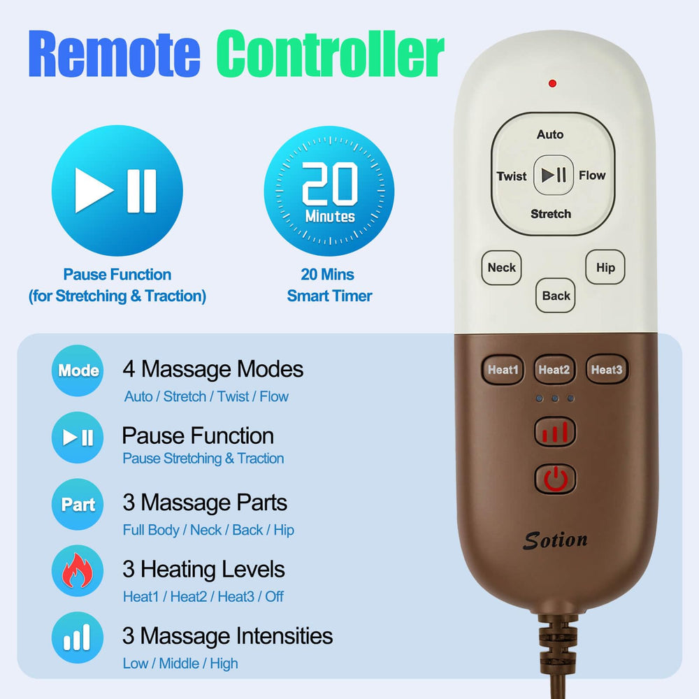 Sotion PU leather surface provides comfortable massage experience.