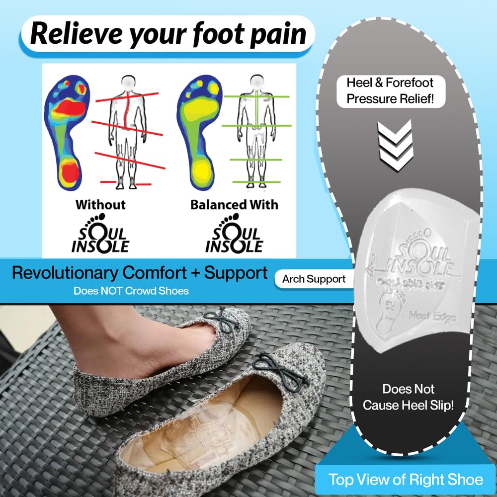 Soul Insole adhesive self-sticking insoles attaching easily inside footwear.