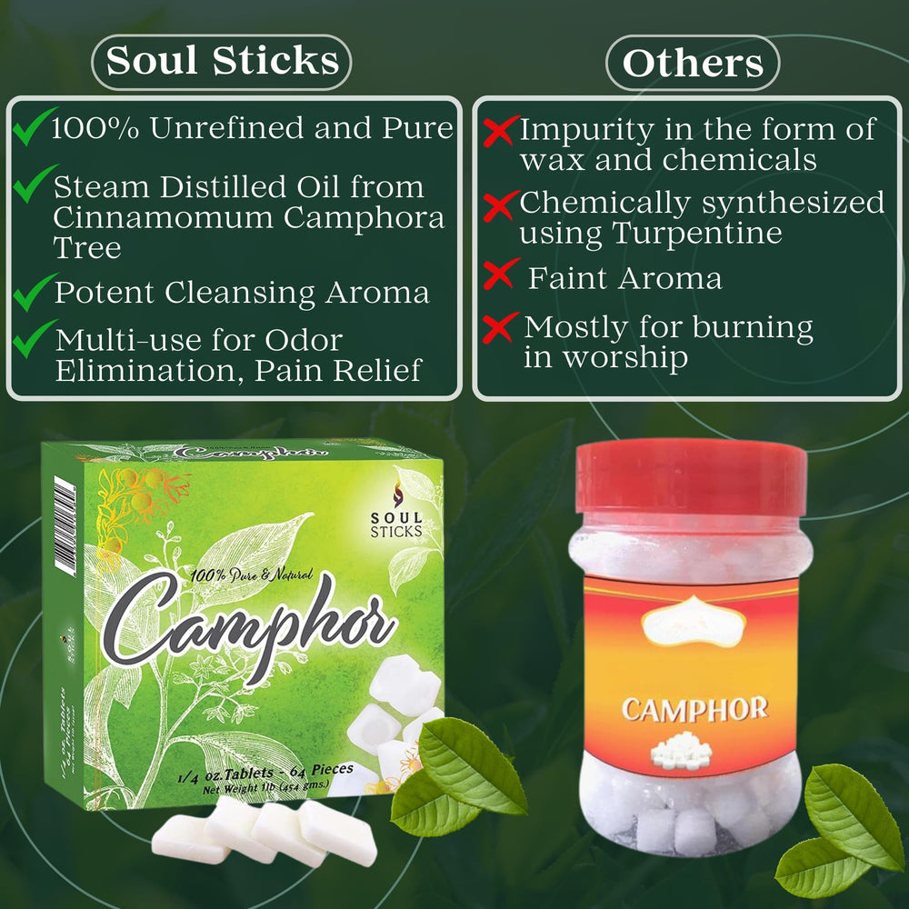 Soul Sticks camphor helps purify air and eliminate odors in home or office