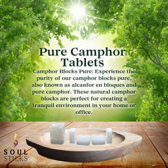 Soul Sticks camphor tablets ready for puja rituals and offerings.