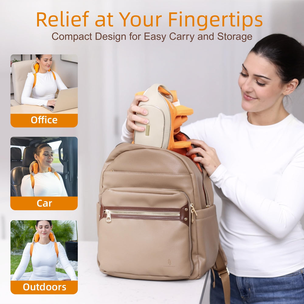 Soulajeur compact, lightweight massager ideal for home or travel.