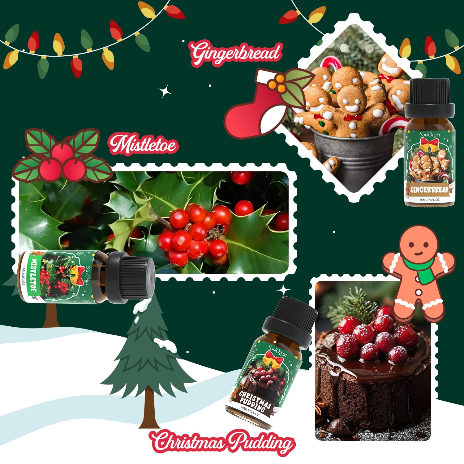 SoulOrigin Eggnog scent bottle highlights festive aroma for cozy evenings.
