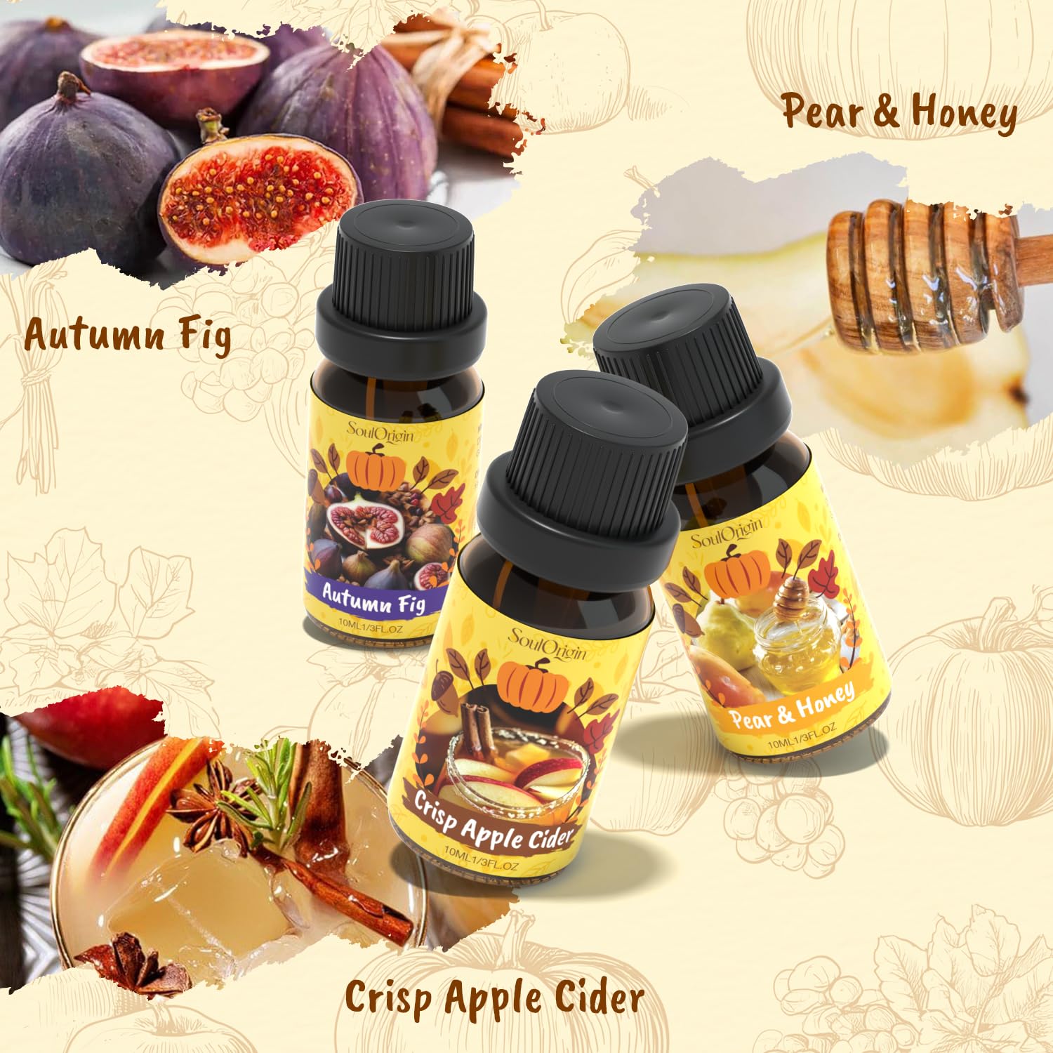 SoulOrigin Harvest: pera y miel, aroma suave y reconfortante