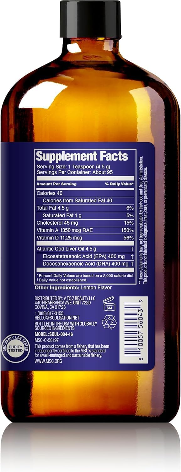 SOULSATION Vitamin A and D panel highlighting key nutrients.
