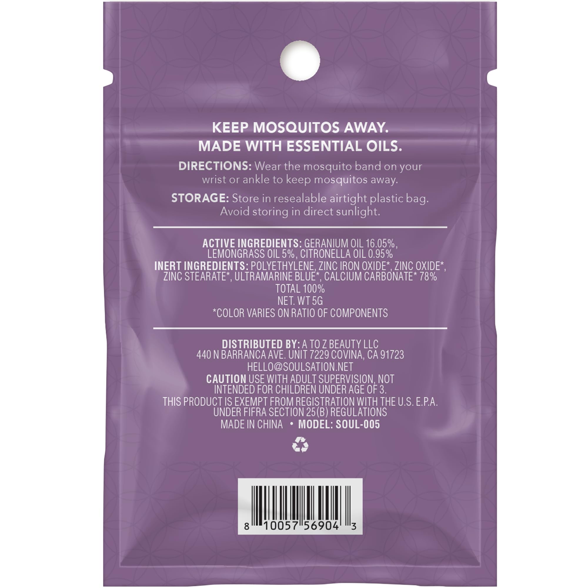 SoulSation close-up highlighting geranium, lemongrass and citronella oils.