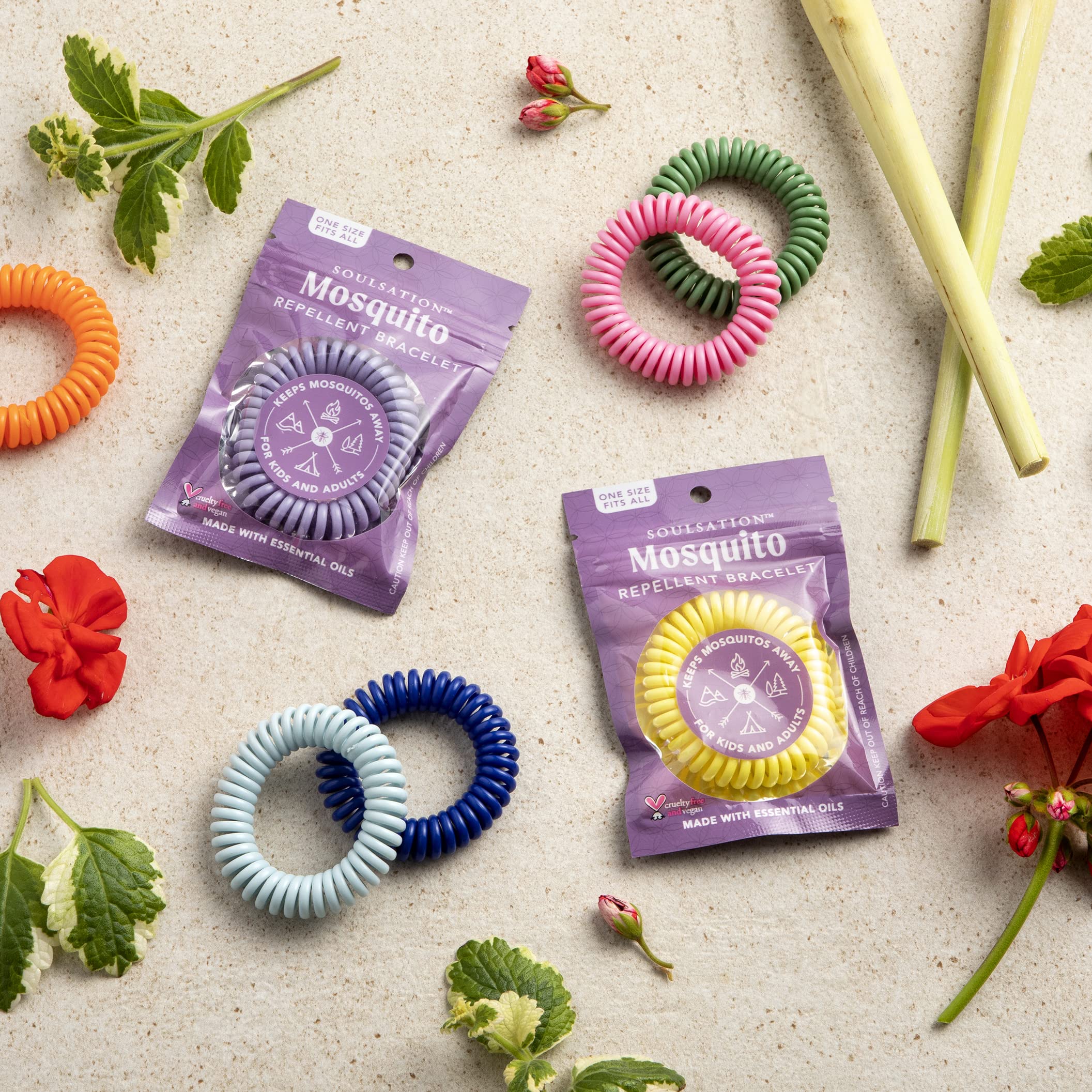 SoulSation resealable bags with bracelets to preserve fragrance.