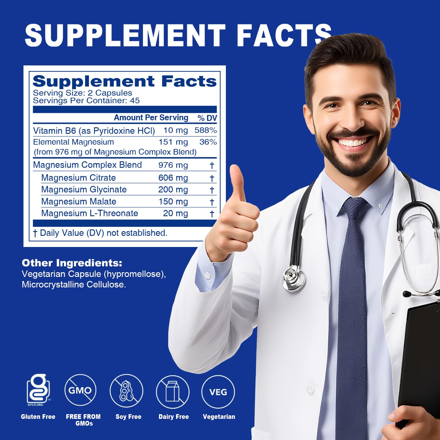 Sound Health Plus magnesium with vitamin B6 supports metabolism and utilization.