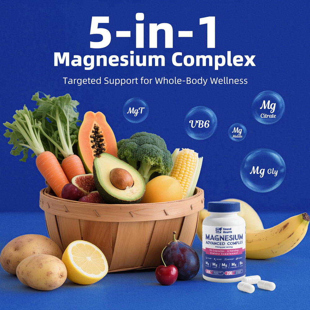 Sound Health Plus forms include citrate, glycinate, malate, and L-threonate for absorption.